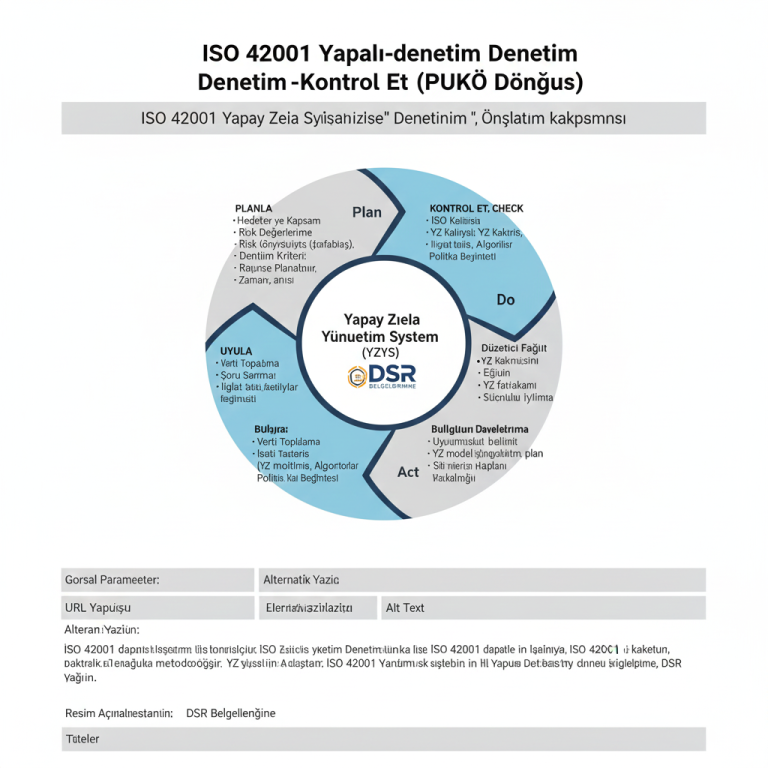 ISO 42001 denetim soru listesi kapsamlı rehberine ait denetim döngüsü şeması.