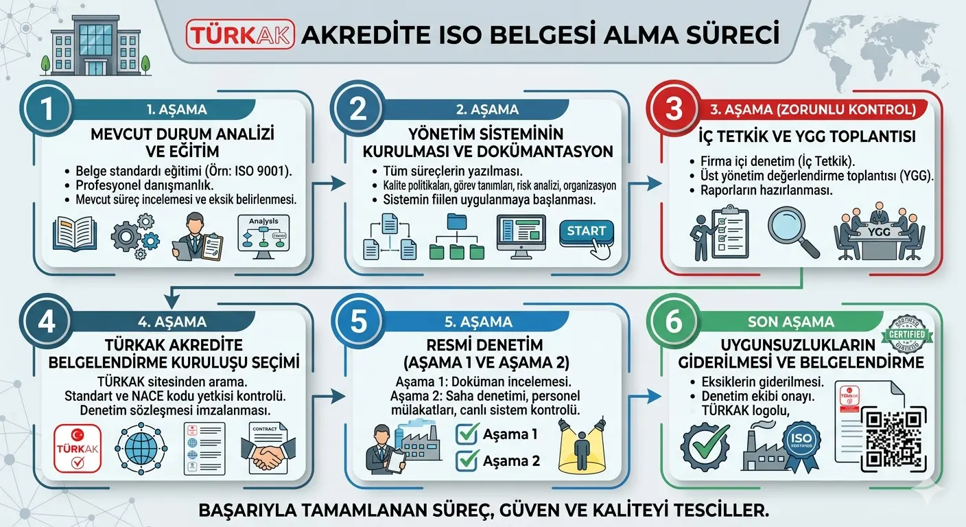 TÜRKAKlı iso belgesi nasıl alınır? DSR infografik